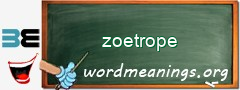 WordMeaning blackboard for zoetrope